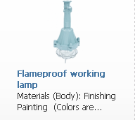 Flameproof working lamp